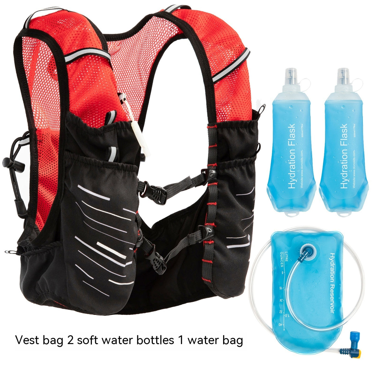 Marathon Running Cross-country Mountaineering Backpack Containing Water Bag