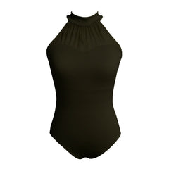 Sleeveless Halter Art Exam Exercise Clothing Mesh Stitching Gym Outfit