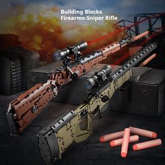 Heavy Duty Sniper Rifle Assembled Puzzle Building Blocks Toy