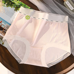 High Waist Plus Size Underwear Cool Feeling Ice Silk Seamless Purified Cotton Crotch 7A Antibacterial