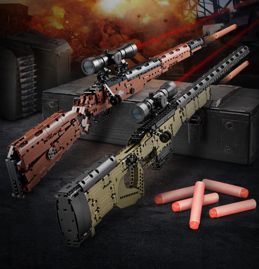 Heavy Duty Sniper Rifle Assembled Puzzle Building Blocks Toy