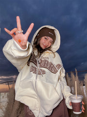 Vintage Hoodie Women's Oversize Cardigan Coat